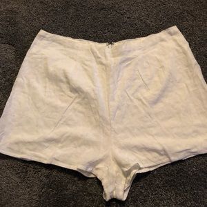 White embroidered shorts